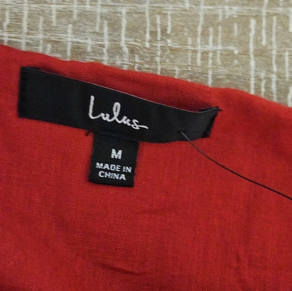 NWT Lulus Frill it up Red Tiered ruffled mini skirt size medium - Picture 2 of 3